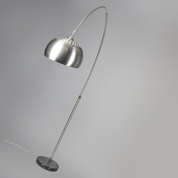 Oceľová oblúková lampa s kovovým tienidlom 33 cm nastaviteľná - XXL