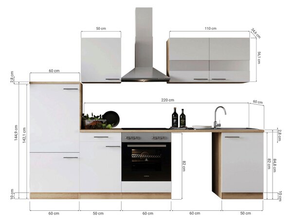 KUCHYNSKÝ BLOK 280 cm Respekta - Online Only kuchyne, Online Only
