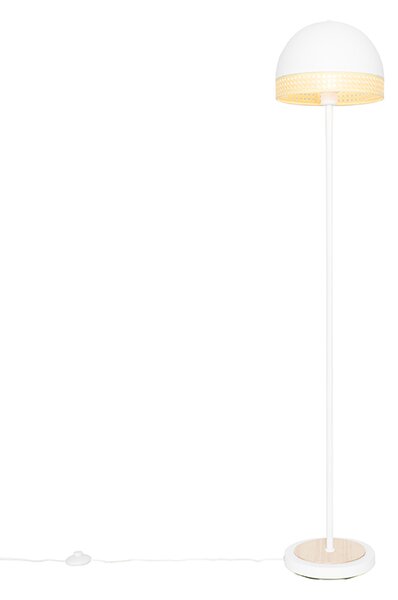 Orientálna stojaca lampa biela s ratanom 30 cm - Magna Rattan