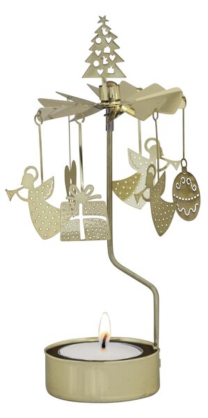 Rotujúci svietnik Christmas Gold