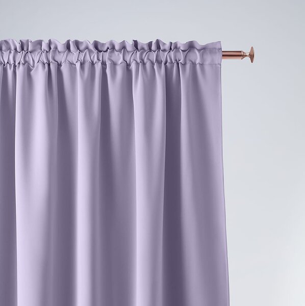 Svetlo fialový jednofarebný záves na riasiacu pásku 140 x 250 cm Fialová