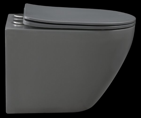 Invena Tavro, závesná misa 490x360x350 mm + WC sedadlo, QFS, šedá, INV-CE-71-007-Y