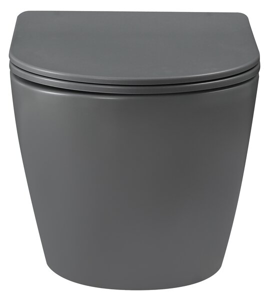 Invena Tavro, závesná misa 490x360x350 mm + WC sedadlo, QFS, šedá, INV-CE-71-007-Y