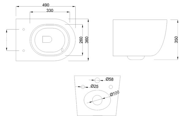 Invena Tavro, závesná misa 490x360x350 mm + WC sedadlo, QFS, šedá, INV-CE-71-007-Y