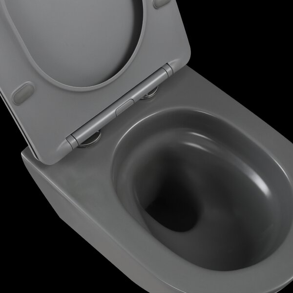 Invena Tavro, závesná misa 490x360x350 mm + WC sedadlo, QFS, šedá, INV-CE-71-007-Y