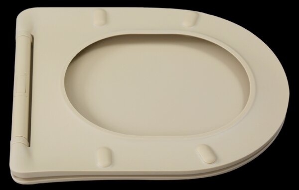 Invena Tavro, závesná misa 490x360x350 mm + WC sedadlo, QFS, béžová-cappuccino, INV-CE-71-008-Y