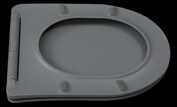Invena Tavro, závesná misa 490x360x350 mm + WC sedadlo, QFS, šedá, INV-CE-71-007-Y
