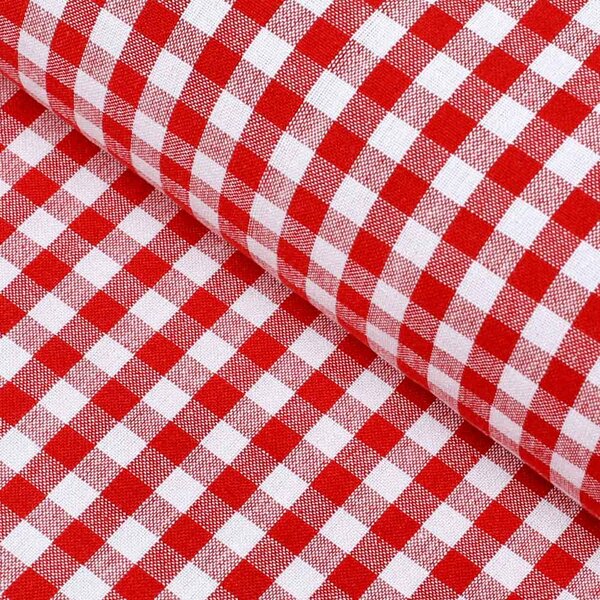 Biante Bavlnený záves Olivia OL-008 Červeno-biela kocka malá 140x140 cm