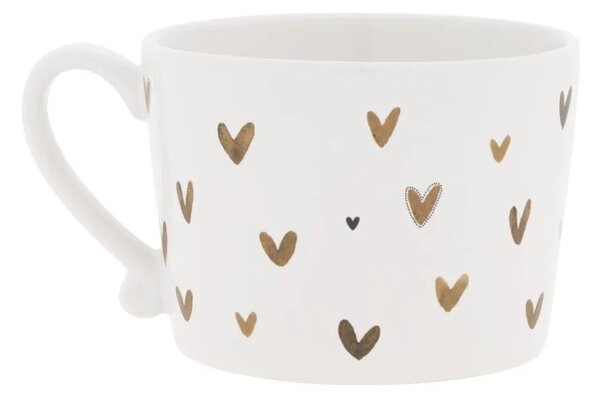 Keramický hrnek Hearts in Brown 240 ml