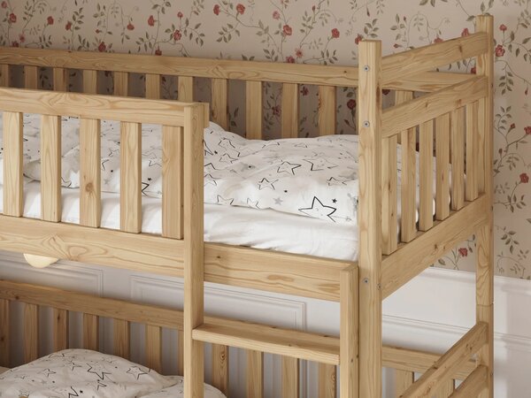 Poschodová posteľ Rino 80x160 Bezfarebný lak
