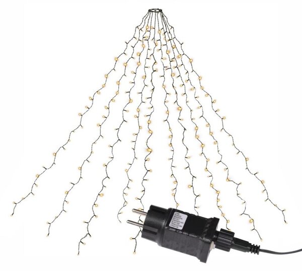 Svetelná reťaz v tvare kužeľa, 280 LED, teplá biela