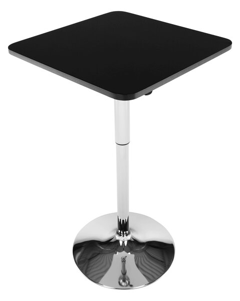 KONDELA Barový stôl s nastaviteľnou výškou, čierna, 57x84-110 cm, FLORIAN