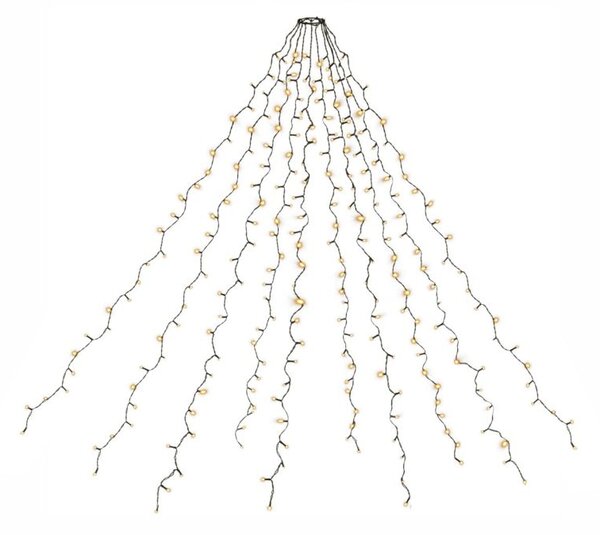 Svetelná reťaz v tvare kužeľa, 280 LED, teplá biela