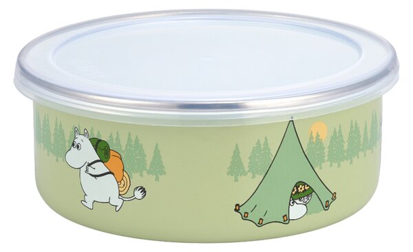 Miska s vrchnákom Moomin Campers 0,8l, smalt / zelená