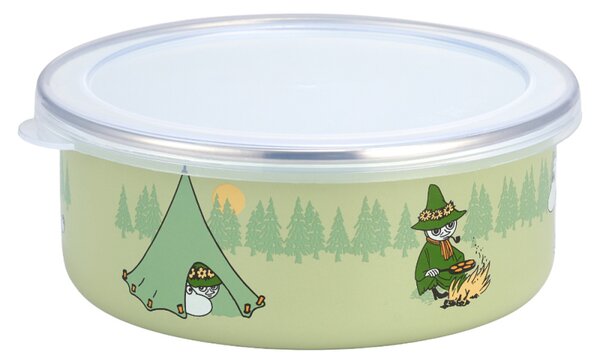 Miska s vrchnákom Moomin Campers 0,8l, smalt / zelená