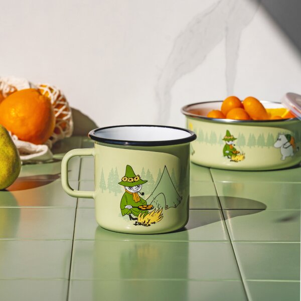 Muurla Hrnček Moomin Campers 0,55l, smalt / zelený