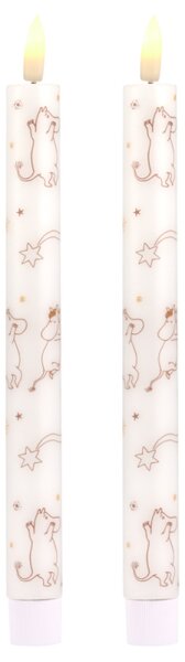 Muurla LED sviečky Moomin Comet, 2ks / vysoké