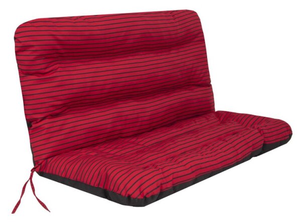 Vankúš na hojdačku ANIA 120 cm pásiky, červený