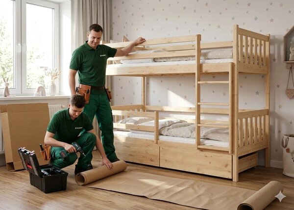Poschodová posteľ Fano 80x180 Bezfarebný lak