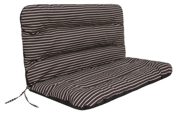 Vankúš na hojdačku ANIA 120 cm pásiky, hnedý