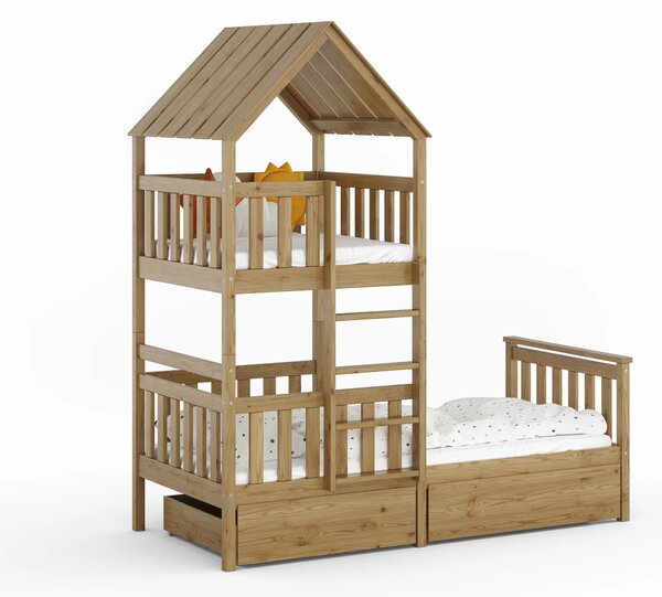 Poschodová posteľ Villo 80x160 Dub