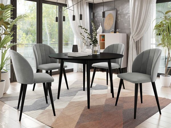Mirjan24 Čalúnená jedálenská stolička ST100, Farby: čierna, Potah: Magic Velvet 2250 5903211142338