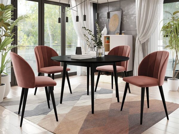 Mirjan24 Čalúnená jedálenská stolička ST100, Farby: čierna, Potah: Magic Velvet 2250 5903211142338