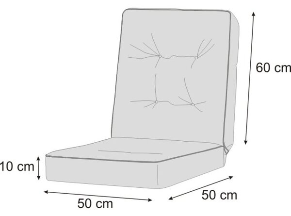 Vankúš na záhradnú hojdačku VENUS 50 cm oxford, zelená tráva