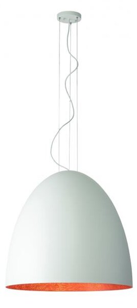 Závesné svietidlo Nowodvorski Egg White/Copper XL 10325