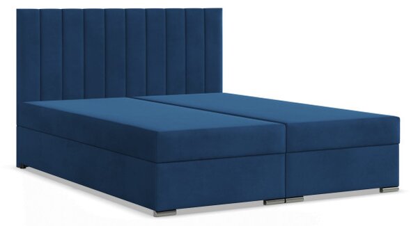 Manželská posteľ AGEN Velvet 140×200 cm tmavomodrá