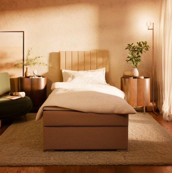 Čalúnená posteľ AGEN Velvet 90×200 cm sivá