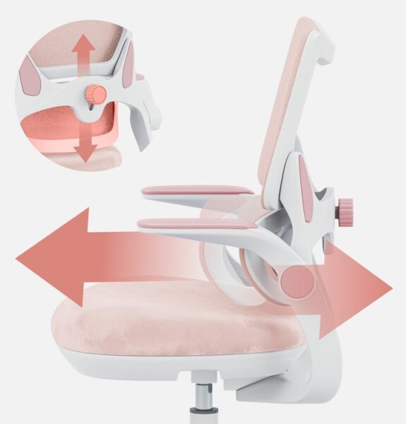 Detská otočná stolička Mark Adler Junior 5.7 Pink