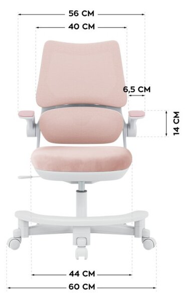 Detská otočná stolička Mark Adler Junior 5.7 Pink