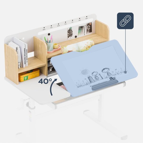 Detský rastúci písací stôl Mark Adler Study 5.7 Grey