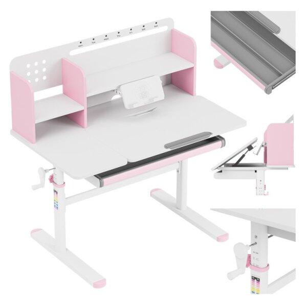Detský rastúci písací stôl Mark Adler Study 5.7 Pink