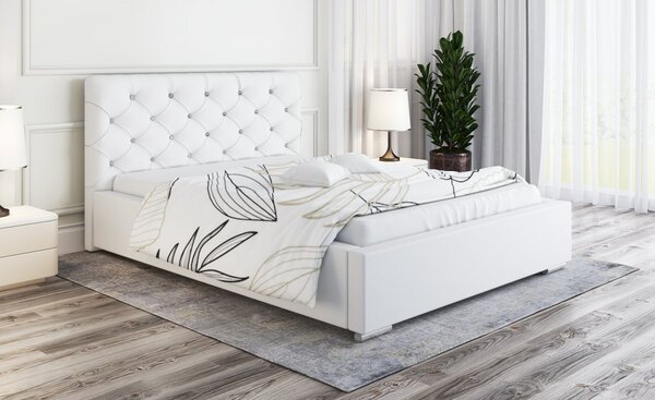 Čalúnená posteľ Verona 120/200 cm s úložným priestorom madrid - ekokoža