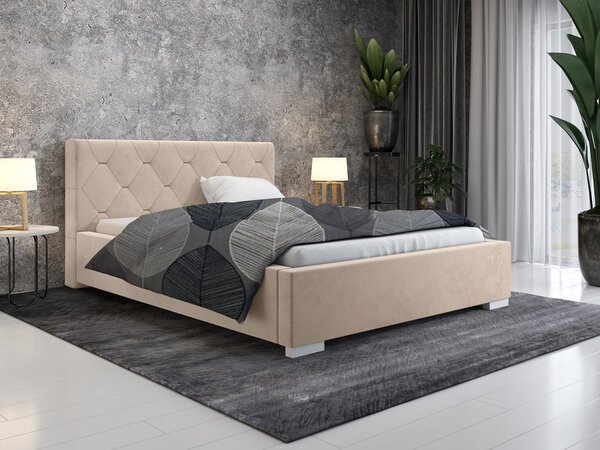 Čalúnená posteľ Troja 120/200 cm s úložným priestorom jasmine