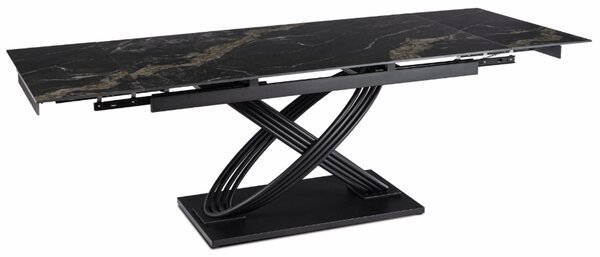 Keramický rozkladací stôl IBIZA 160-240 cm čierny