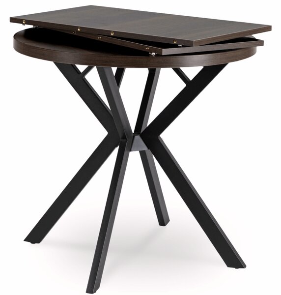 Rozkladací stôl DORIAN 80-160 cm orech/čierna