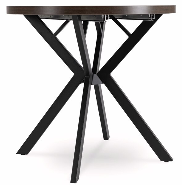 Rozkladací stôl DORIAN 80-160 cm orech/čierna