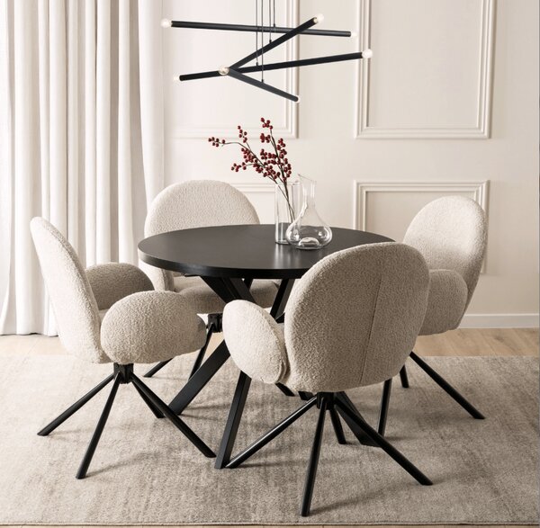 Rozkladací stôl LUKAS 100-250 cm čierny