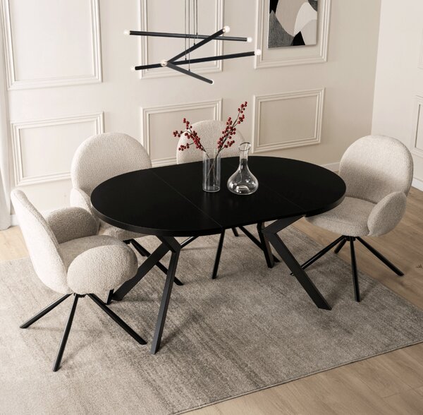 Rozkladací stôl LUKAS 100-250 cm čierny