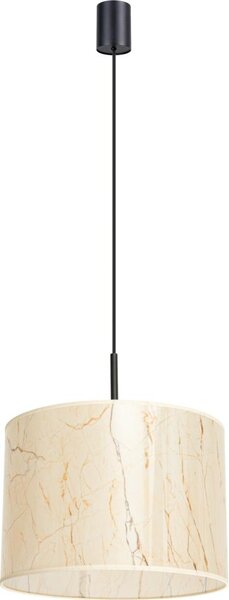 Sollux SL.1850 - Závesný luster na lanku NEVIA 1xE27/15W/230V, priemer 40 cm, mramor/béžová