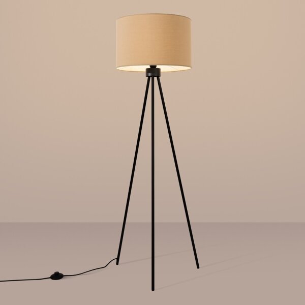 Sollux SL.1853 - Stojacia lampa NEVIA 1xE27/15W/230V taupe