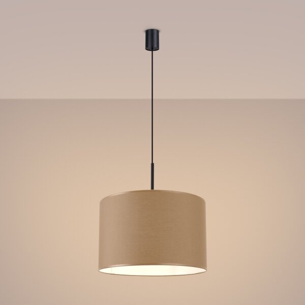 Sollux SL.1849 - Závesné svietidlo na lanku NEVIA 1xE27/15W/230V pr. 40 cm taupe