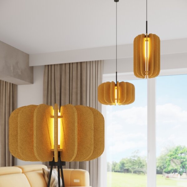 Sollux SL.1864 - Stojacia lampa MULA 1xE27/15W/230V žltá