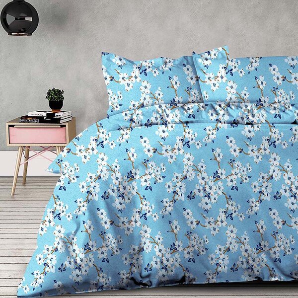 XPOSE® Bavlnené obliečky na dve postele VENUŠE - modré
