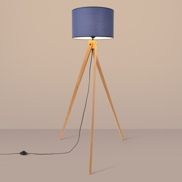 Sollux SL.1906 - Stojacia lampa NATT 1xE27/15W/230V modrá