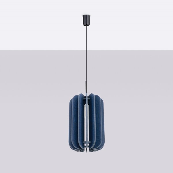 Sollux SL.1859 - Luster na lanku MULA 1xE27/15W/230V priemer 27 cm modrá