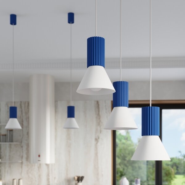 Sollux SL.1875 - Luster na lanku ESTRIA 3xE14/10W/230V pr. 30 cm modrá